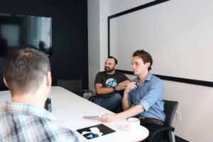 Group meeting at user experience and design research lab, GearLab
