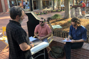 GearLab conducting user research in the city of Boulder.